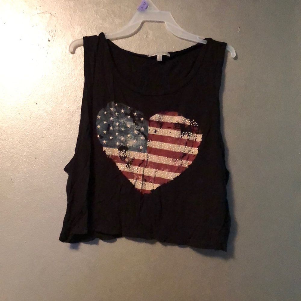 American flag crop top